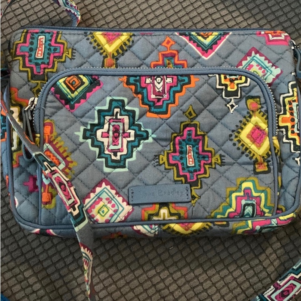 Vera Bradley Signature Print Iconic RFID Little Hipster Crossbody Bag
